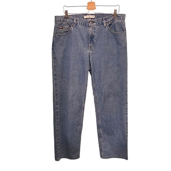 Vintage Tommy Hilfiger Classic Fit Blue Wash Y2K Jeans in Size 14 Regular - Picture 1 of 12